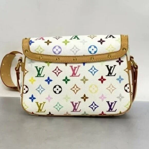Authentic LOUIS VUITTON Sologne Multicolor Monogram Crossbody Shoulder Bag White - Picture 8 of 14